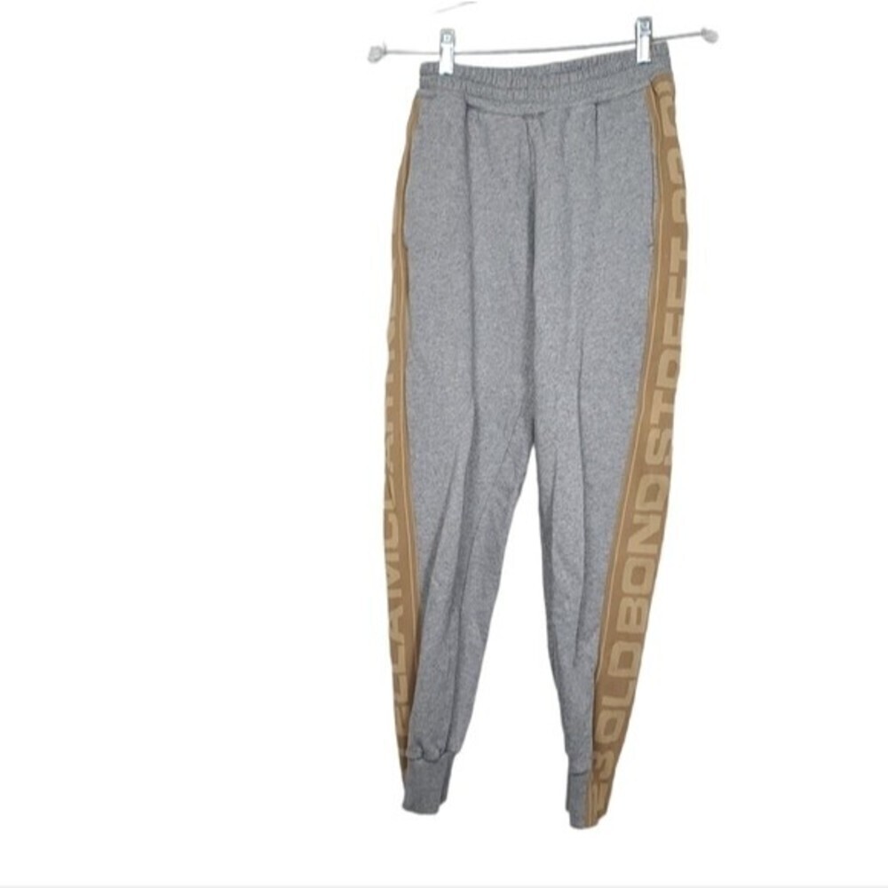 Stella McCartney 23 Old Boston St London Logo Gray Tan Joggers Pants XXS